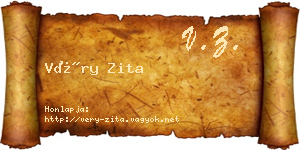 Véry Zita névjegykártya