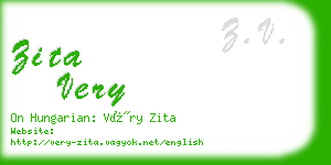 zita very business card